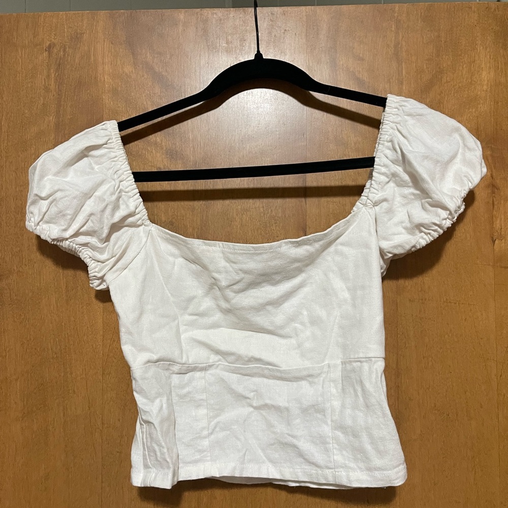 With Jean white blouse - M